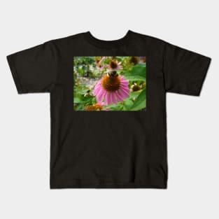 Bumble Bee on Echinacea Kids T-Shirt